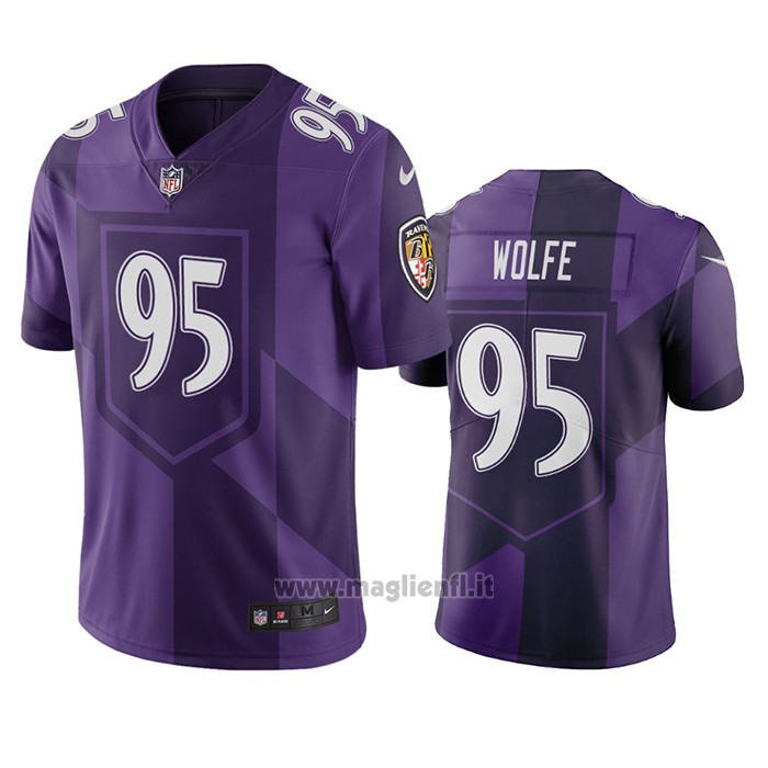 Maglia NFL Limited Baltimore Ravens Derek Wolfe Ciudad Edition Viola